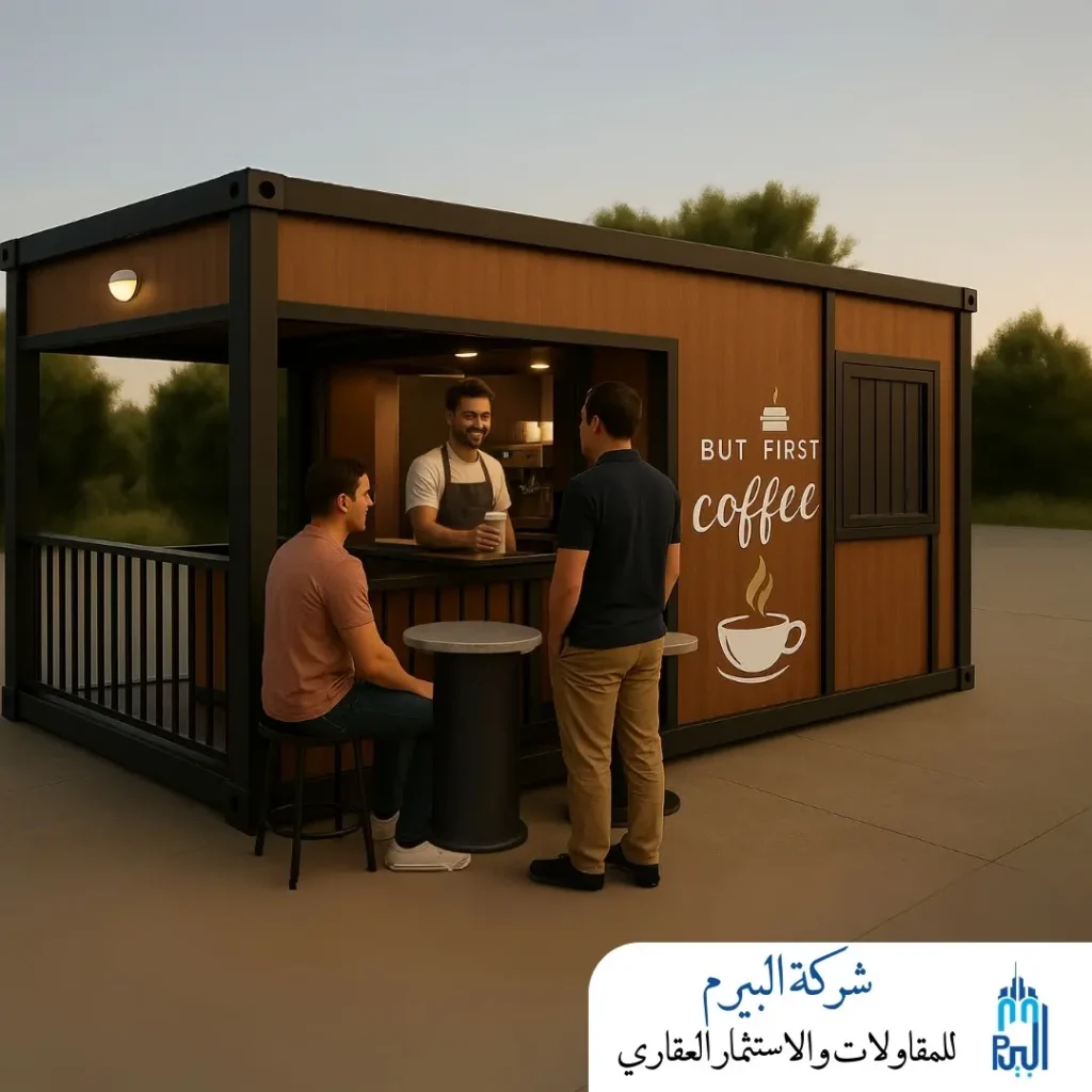 مقهى, مباني جاهزة, prefabricated buildings, حاويات سكن, سكن عمال